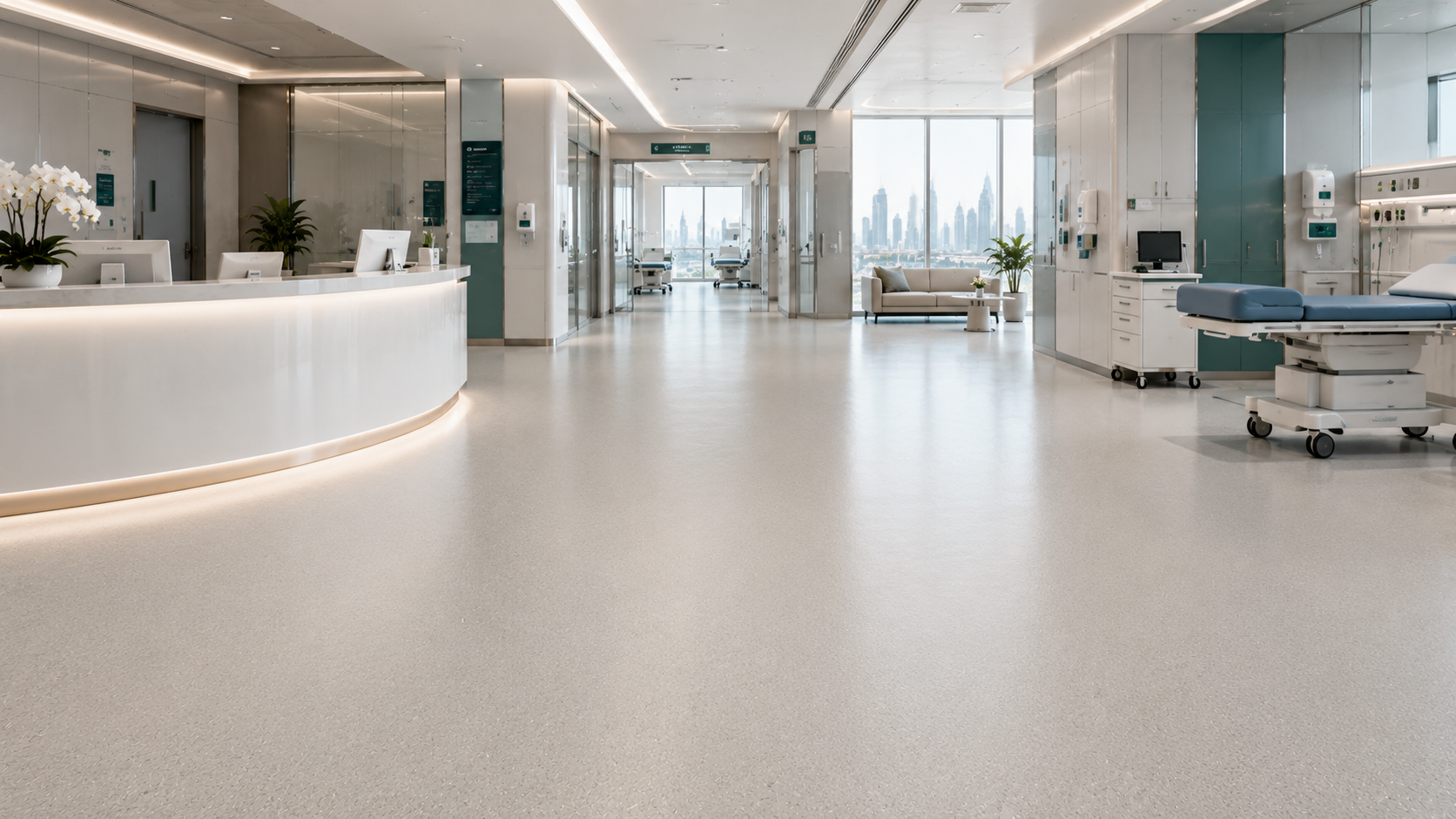 Healthcare flooring in Dubai